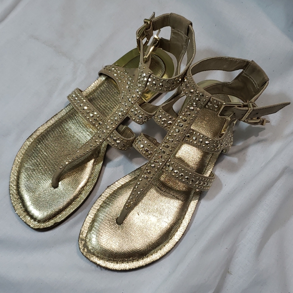 Gianni Bini gold sandals with studs